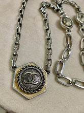 Load image into Gallery viewer, Repurposed Vintage Designer Button, Up-cycled Haute Couture Pendant Necklace