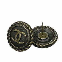 Load image into Gallery viewer, Rope Button Earrings - Bronze