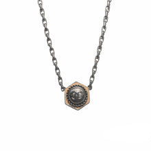 Load image into Gallery viewer, Repurposed Vintage Designer Button, Up-cycled Haute Couture Pendant Necklace