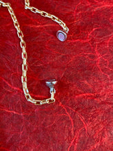 Load image into Gallery viewer, Mixed Metal CC Rhinestone and Pearl Up-cycled Earring Oval Pendant