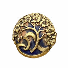 Load image into Gallery viewer, 19th c. Antique Button Tree Motif Up-cycled Gold Ring
