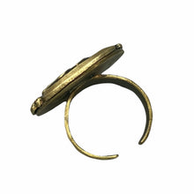Load image into Gallery viewer, 19th c. Antique Button Tree Motif Up-cycled Gold Ring