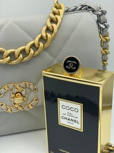 Load image into Gallery viewer, Designer CC Button Ring - Black/Gold