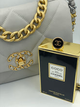 Load image into Gallery viewer, Designer CC Button Ring - Black/Gold