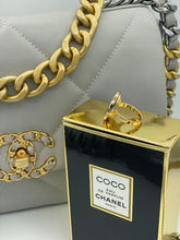 Load image into Gallery viewer, Designer CC Button Ring - Black/Gold