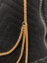 Load image into Gallery viewer, Chanel Logo Gold Chain Triple Strand Necklace with Flower