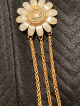 Load image into Gallery viewer, Chanel Logo Gold Chain Triple Strand Necklace with Flower