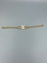 Load image into Gallery viewer, CC Chain Link Gold Tone Bracelet