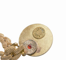 Load image into Gallery viewer, Designer Leather Gold Mesh Tone Chunky Necklace