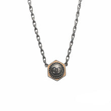 Load image into Gallery viewer, Repurposed Vintage Designer Button, Up-cycled Haute Couture Pendant Necklace
