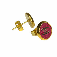 Load image into Gallery viewer, Leather Magenta Earrings
